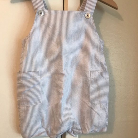 [SOLD] NWOT Jacadi Paris seersucker romper, 12 mos - Picture 2 of 2
